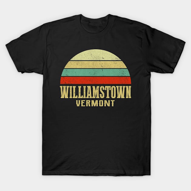 WILLIAMSTOWN VERMONT Vintage Retro Sunset T-Shirt by LIPTIN